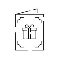 Navidad regalo línea icono. lineal sencillo web íconos tal como descuento cupones, comprar y enviar regalo vector ataque. compras contento nuevo año y cumpleaños.