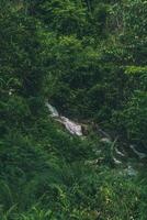 un maravilloso cascada capturado en largo exposición, tailandia foto