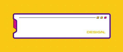 Futuristic element vector illustration. Colorful lower third video overlay.