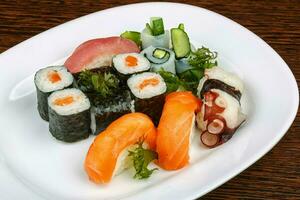 Sushi and rolls set photo