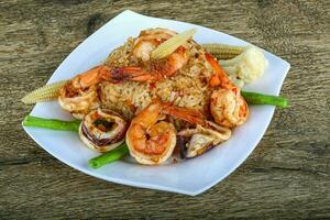 Fried rice with seafood photo