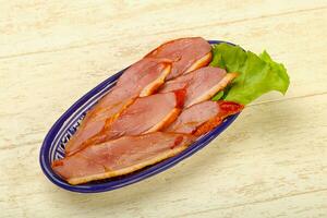 Sliced duck breast photo