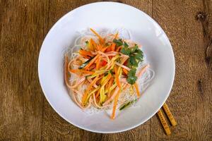 Salad vith noodle and vegetables photo
