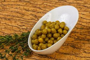 Marinated green peas photo