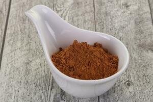 Cocoa powder in the bowl photo