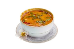 Thai famous soup Thom Yam photo