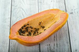 Sweet and juicy tropical papaya photo