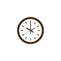 un logo de reloj icono vector diseño reloj silueta aislado blanco