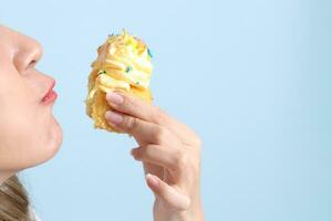 Hand with Dessert photo