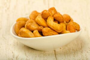 Cashew nuts in the bowl photo