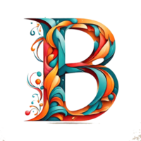 B colorful logo design png