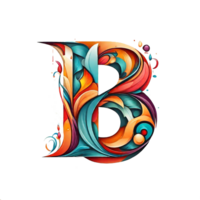 B colorful logo design png