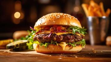 Testy Home Made Burgers. photo