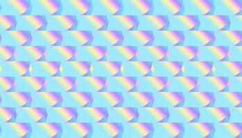 Holographic abstract pattern, geometric print background. vector