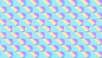 Holographic abstract pattern, geometric print background. vector