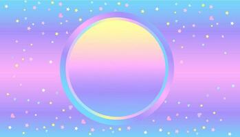 olographic abstract background with rainbow circle. vector