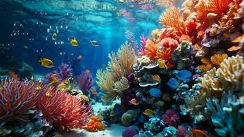 Ai generative, the great coral reef of the ocean video