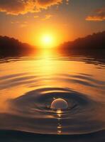 Sun Dropp in water photo
