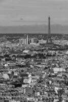 negro y blanco foto de París con eiffel torre