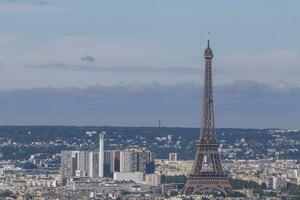 sight of Paris with Eiffel tower at summer photo