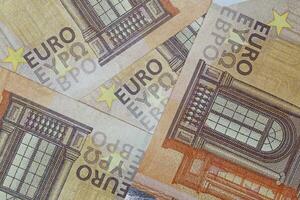 close up of fifty euro bankontes photo