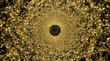 gouden schitteren deeltjes tunnel video