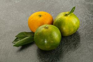 Fresh ripe sweet juicy mandarins photo