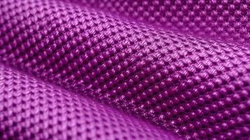 Purple football apparel with air mesh texture. Sportswear background photo