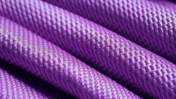 Purple soccer fabric texture with air mesh. Athletic wear backdrop photo