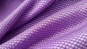 púrpura fútbol tela textura con aire malla. atlético vestir fondo foto