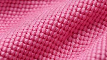 Pink soccer fabric texture with air mesh. Sportswear background photo