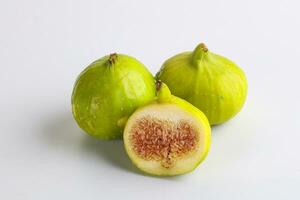 Ripe sweet juicy green fig heap photo