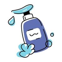 Modern doodle icon of a soap dispenser vector