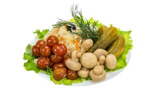 Marinated vegetables in the bowl photo