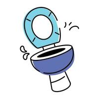 Heres a doodle icon of toilet seat vector