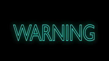 animated line warning text effect neon glow motion graphic video