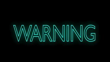 animated line warning text effect neon glow motion graphic video