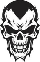 Witching Hour Spooky Skull Design Cryptic Charm Vector Skull Emblem