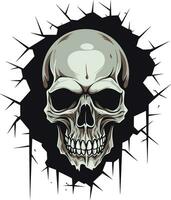 A Glimpse of Darkness The Vector Skulls Emergence Gothic Wall Portal The Mysterious Gaze of the Skull