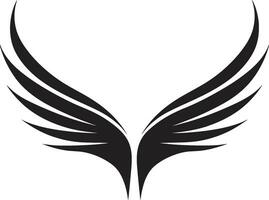 Majestic Flight Majesty Emblematic Divine Emblem Regal Excellence in Celestial Design Modern Angel Wings Icon vector