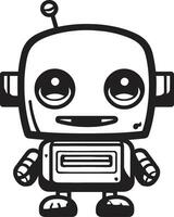 Spectrum Scout A Futuristic Robot Icon Elegant Mini Mech A Compact Robot Symbol vector