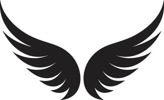 Divine in Monochrome Emblematic Angel Wings Art Elegance in Spirits Serenity Monochromatic Logo vector