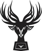 Success in Monochrome Excellence Emblematic Trophy Art Elegance in Sportsmanship Monochrome Trophy Logo vector