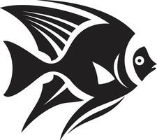 Angelfish Black Logo Design Emblem of Grace Vector Artistry Unleashed Black Angelfish