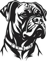 Mighty Mascot Black Boxer Dog Logo Vector Icon Athletic Agility Boxer Dog Mascot Emblem