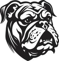 Bulldog Royalty Black Logo Vector Icon Courageous Canine Bulldog Design Emblem