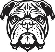 poderoso mascota negro buldog logo vector icono buldog tenacidad negro emblema diseño