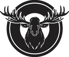 Vector Moose Artwork with Grace Sleek Moose in Profile Design
