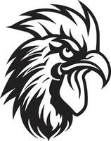 negrita pollo vector emblema gallo símbolo con elegancia