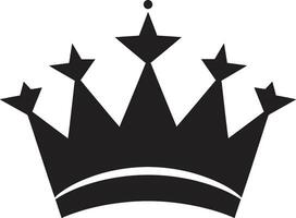 real sello vector icono en negro vector arte desvelado corona emblema